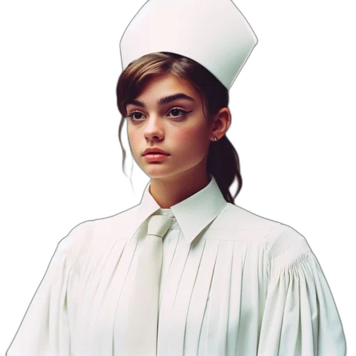 hat, staff, dress, jacket, photorealistic, concept art, vaporwave, pixel art transparent PNG cut-out