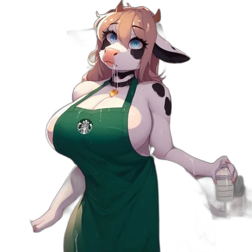 dress, staff, animal, food, concept art, anime, cartoon, watercolor transparent PNG cut-out