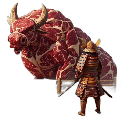 animal, sword, weapon, mask, concept art, fantasy art, pixel art, 3d render transparent PNG cut-out