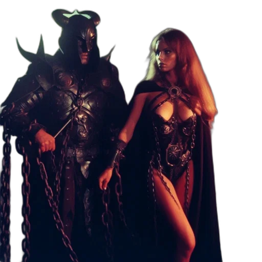 concept art, fire, two, individuals, one, clad, armored, attire transparent PNG cut-out