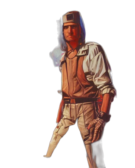 jacket, staff, weapon, hat transparent PNG cut-out