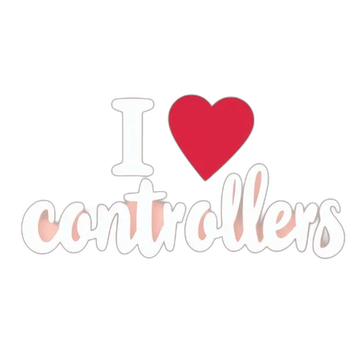 stylized, image, text, heart, controllers, playful, cursive, font transparent PNG cut-out