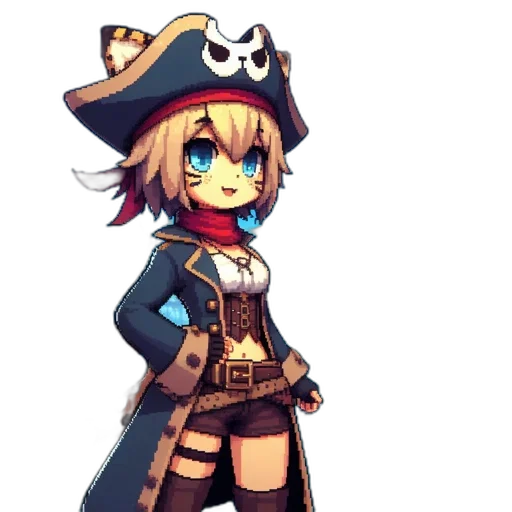 staff, hat, weapon, pixel art, concept art, fantasy art, cartoon, dark transparent PNG cut-out