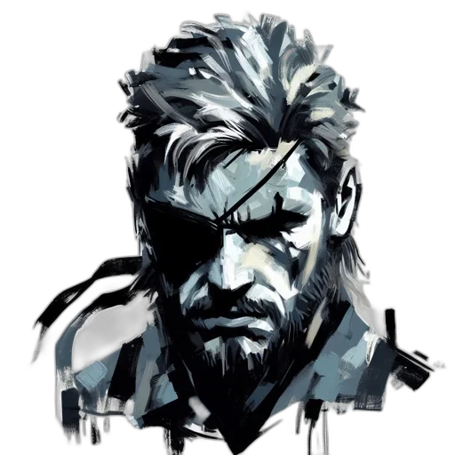 face, comic book art, concept art, cyberpunk, pixel art, blue, monochrome, portrait transparent PNG cut-out