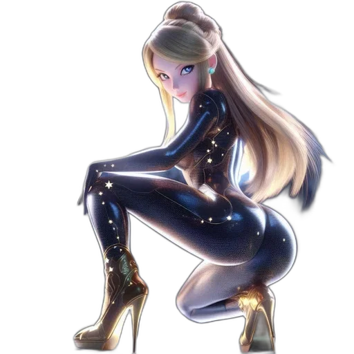 dress, robot, concept art, fantasy art, anime, pixel art, neon lights, outer space transparent PNG cut-out