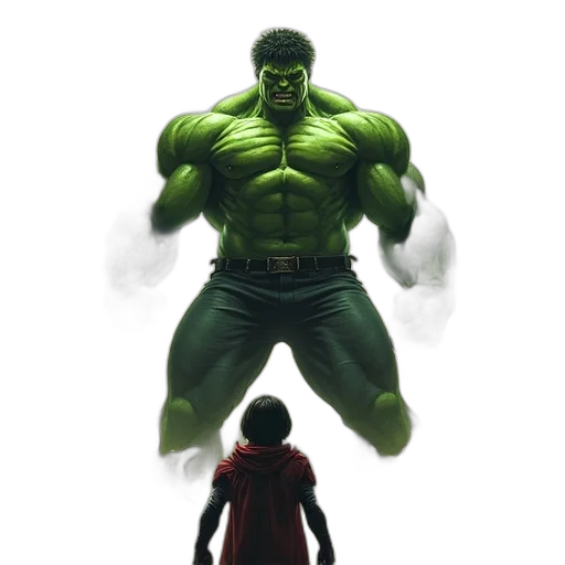 comic book art, concept art, fantasy art, pixel art, green, cover, marvel, comic transparent PNG cut-out