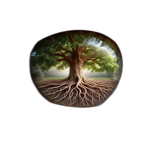 tree, hair, face, staff, photorealistic, fantasy art, 3d render, concept art transparent PNG cut-out