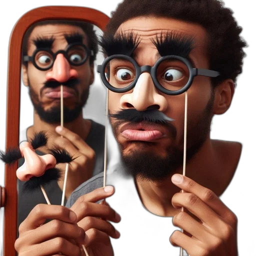 mask, face, staff, cartoon, concept art, 3d render, anime, man transparent PNG cut-out