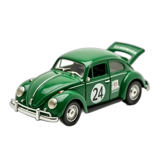 car, 3d render, photorealistic, green, toy, shiny, finish, number transparent PNG cut-out