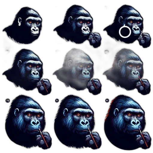 animal, concept art, pixel art, photorealistic, 3d render, illustrated, guide, presenting transparent PNG cut-out