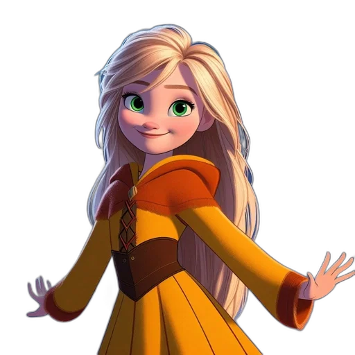 dress, jacket, face, staff, 3d render, concept art, fantasy art, cartoon transparent PNG cut-out