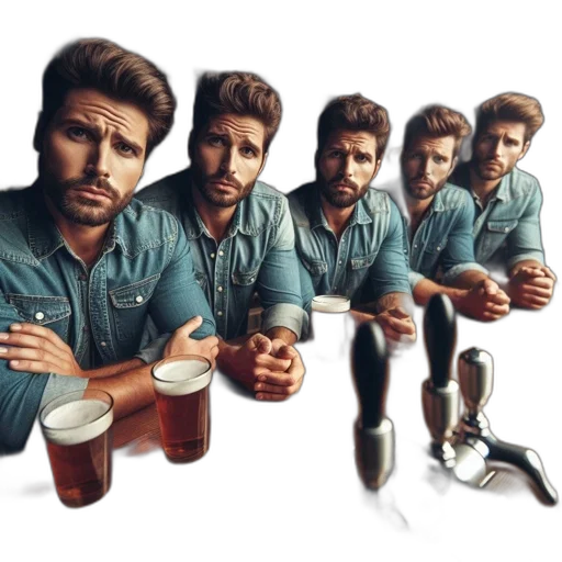 bottle, hair, jacket, face, photorealistic, concept art, 3d render, comic book art transparent PNG cut-out