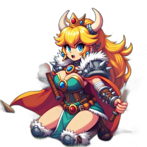 dragon, crown, sword, weapon, pixel art, fantasy art, concept art, anime transparent PNG cut-out
