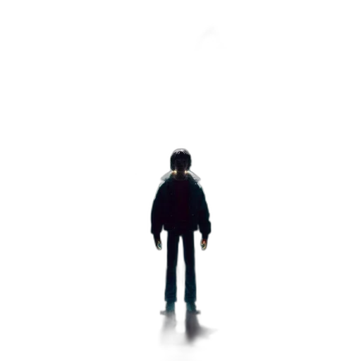 jacket, robot, creature, face, pixel art, concept art, 3d render, photorealistic transparent PNG cut-out