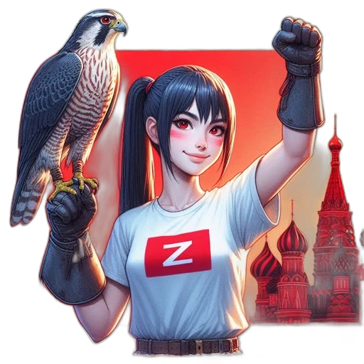 staff, fantasy art, concept art, anime, pixel art, red, woman, bird transparent PNG cut-out