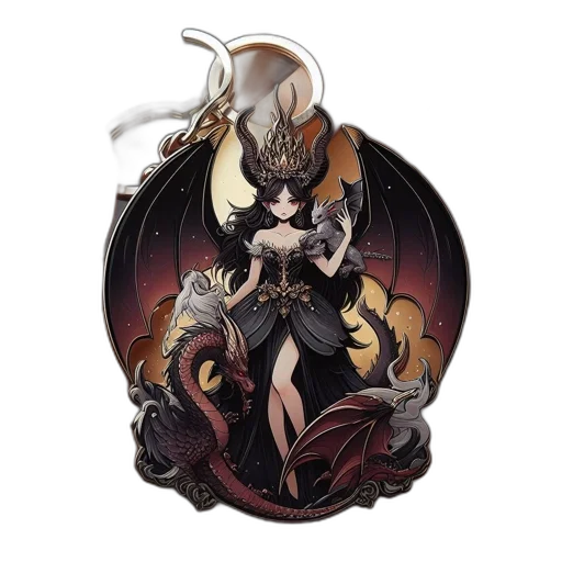 dragon, mask, jewelry, fantasy art, concept art, pixel art, dark, keychain transparent PNG cut-out