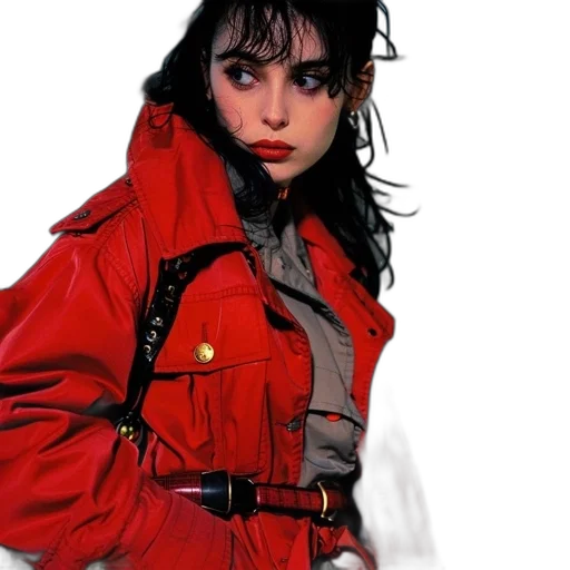 jacket, face, weapon, staff, comic book art, photorealistic, concept art, cyberpunk transparent PNG cut-out