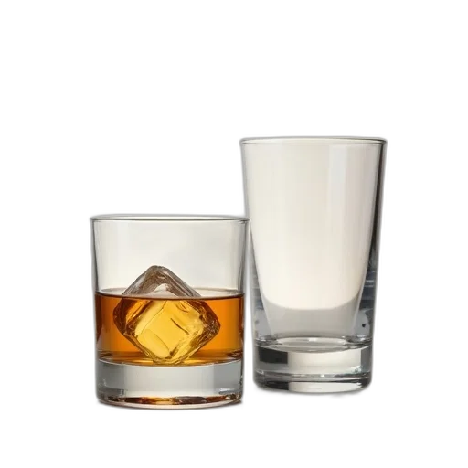 bottle, food, crown, 3d render, glass, whiskey, single, ice transparent PNG cut-out