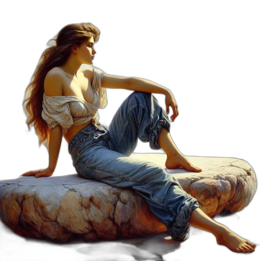 furniture, photorealistic, oil painting, fantasy art, concept art, sunset, forest, beach transparent PNG cut-out