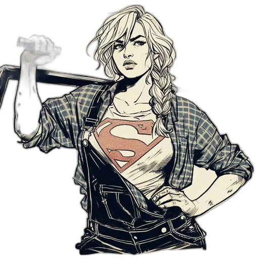 comic book art, concept art, cartoon, fantasy art, illustration, shows, woman, long transparent PNG cut-out