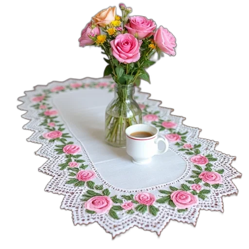 jewelry, crown, flower, 3d render, photorealistic, pastel, wooden, dining transparent PNG cut-out