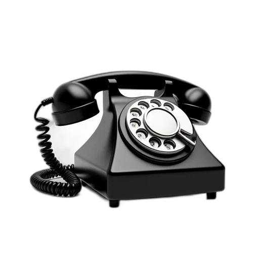 staff, black, rotary, dial, telephone, silver, keypad, coiled transparent PNG cut-out
