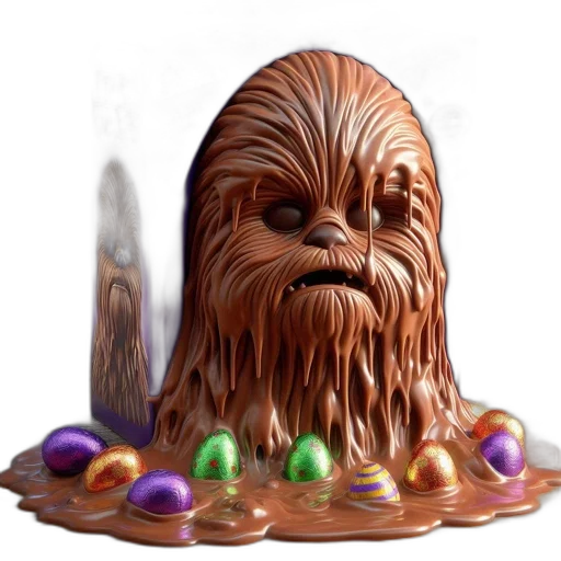 creature, food, crown, hair, photorealistic, concept art, pixel art, cadbury transparent PNG cut-out
