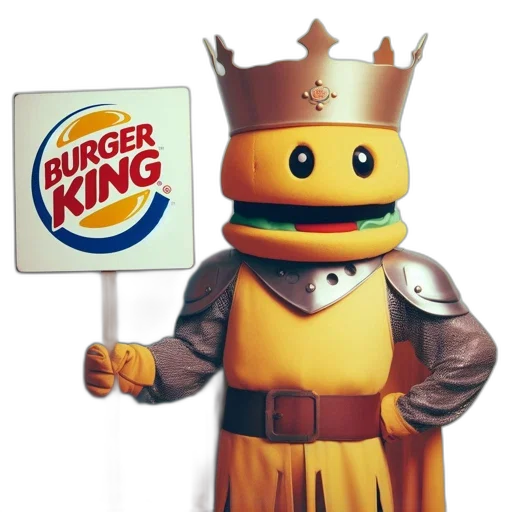 crown, robot, food, animal, 3d render, concept art, anthropomorphic, burger transparent PNG cut-out