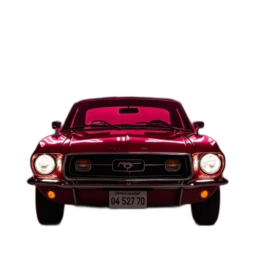 car, animal, 3d render, photorealistic, concept art, red, parked, front transparent PNG cut-out