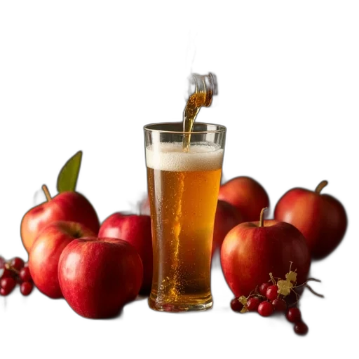 food, cider, being, poured transparent PNG cut-out