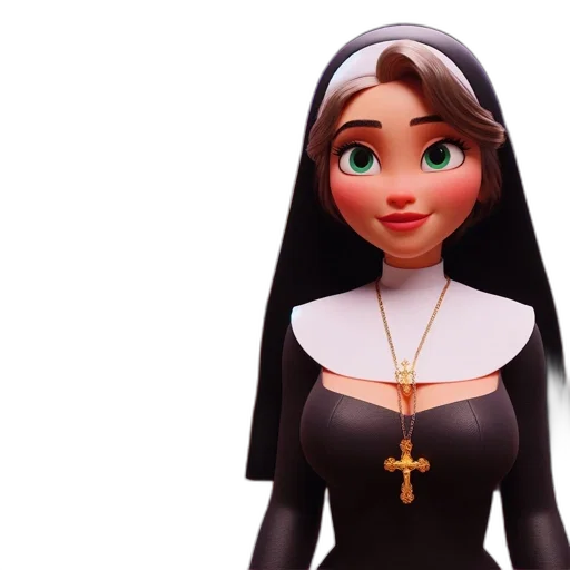 dress, 3d render, concept art, cartoon, animated, cathedral, scene, female transparent PNG cut-out