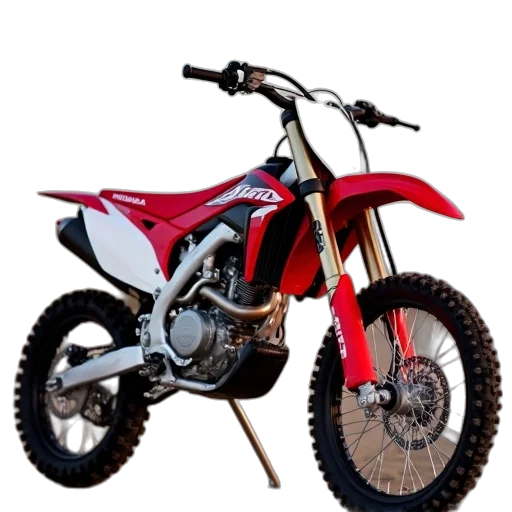 3d render, photorealistic, honda, 2019, crf450r, red, white transparent PNG cut-out