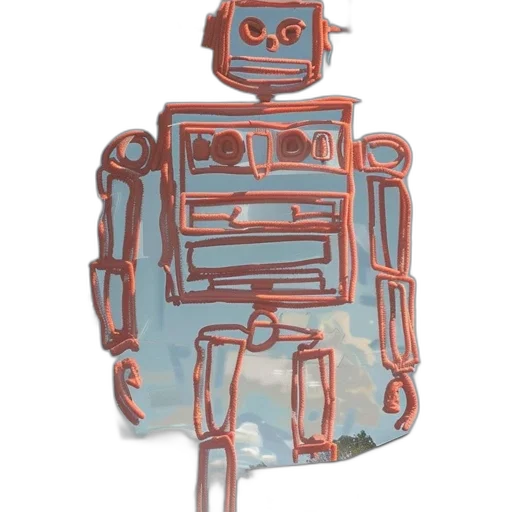 robot, jacket, creature, face, concept art, 3d render, pixel art, vaporwave transparent PNG cut-out