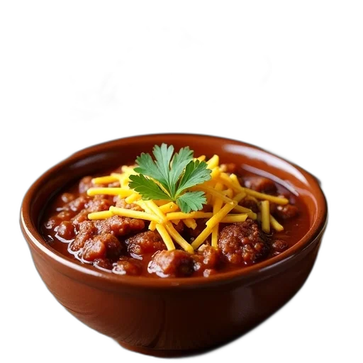 food, crown, photorealistic, two, bowls, chili, con, carne transparent PNG cut-out