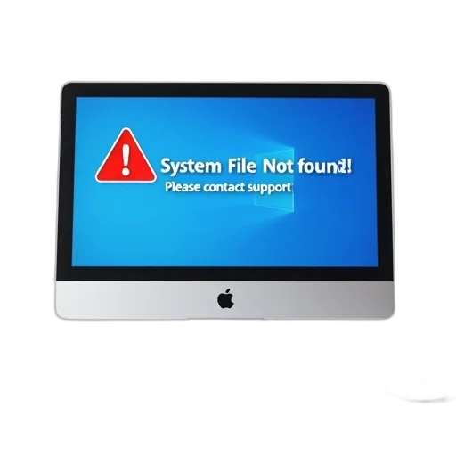 computer, screen, displaying, blue, error, message, red, symbol transparent PNG cut-out