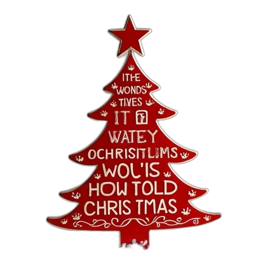 red, white, christmas, tree transparent PNG cut-out