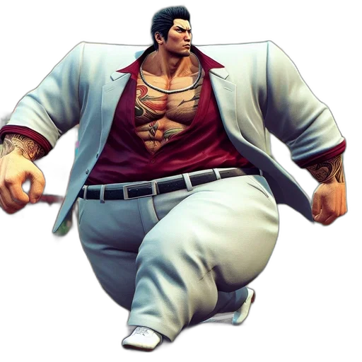 jacket, weapon, concept art, 3d render, intense, muscular, man, red transparent PNG cut-out