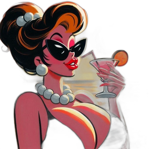 jewelry, comic book art, cartoon, concept art, fantasy art, woman, striped, bikini transparent PNG cut-out