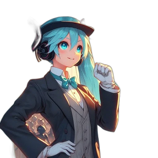 staff, hat, weapon, robot, anime, pixel art, concept art, cartoon transparent PNG cut-out