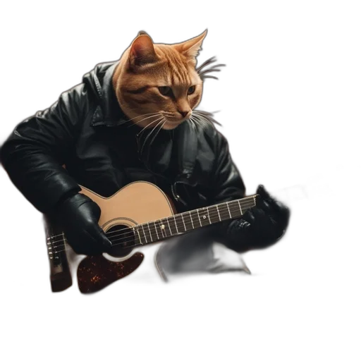 jacket, animal, photorealistic, concept art, watercolor, pixel art, anthropomorphic, feline transparent PNG cut-out