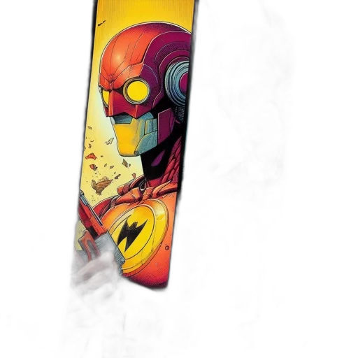 mask, weapon, sword, comic book art, concept art, watercolor, fantasy art, fire transparent PNG cut-out