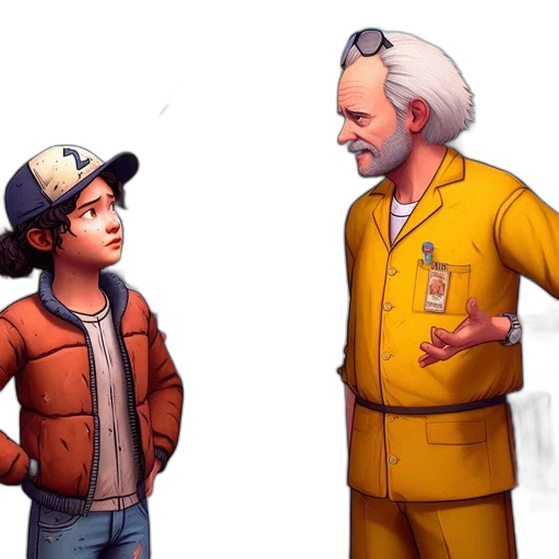jacket, staff, hat, concept art, comic book art, cartoon, pixel art, fire transparent PNG cut-out