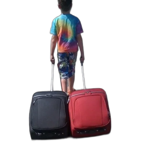 3d render, colorful, young, boy, tie-dye, shirt, pulling, two transparent PNG cut-out