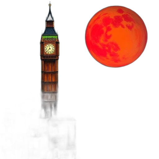 building, concept art, photorealistic, 3d render, outer space, stylized, painting, cityscape transparent PNG cut-out