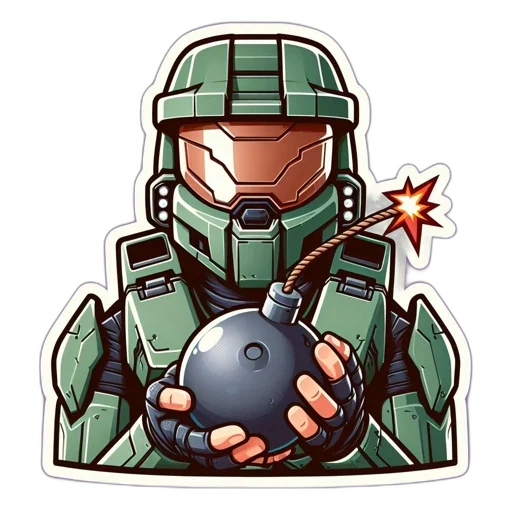 weapon, robot, pixel art, concept art, cartoon, comic book art, green, image transparent PNG cut-out
