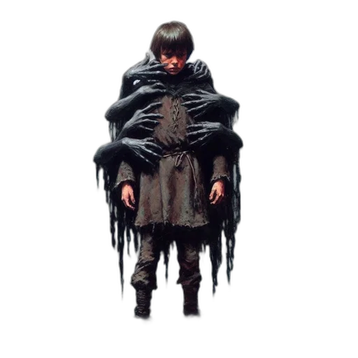 jacket, creature, staff, sword, pixel art, concept art, fantasy art, cyberpunk transparent PNG cut-out