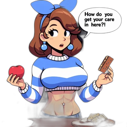 food, dress, robot, cartoon, pixel art, anime, concept art, underwater transparent PNG cut-out
