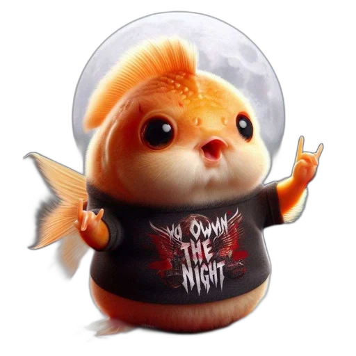 creature, animal, staff, concept art, 3d render, hybrid, fish-chick, sporting transparent PNG cut-out