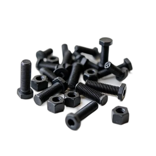 jewelry, weapon, furniture, collection, black, bolts, nuts, scattered transparent PNG cut-out
