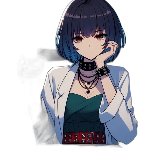 jewelry, staff, mask, face, anime, pixel art, vaporwave, cyberpunk transparent PNG cut-out